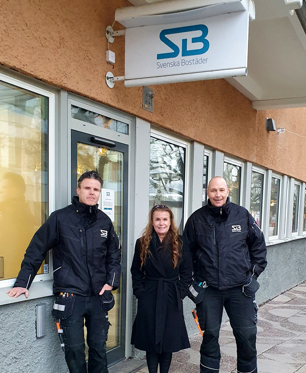 Anders Silverhem, bovärd, Birgitta Lindström, förvaltare och Johan Andersson, bovärd hos Svenska Bostäder i Tensta