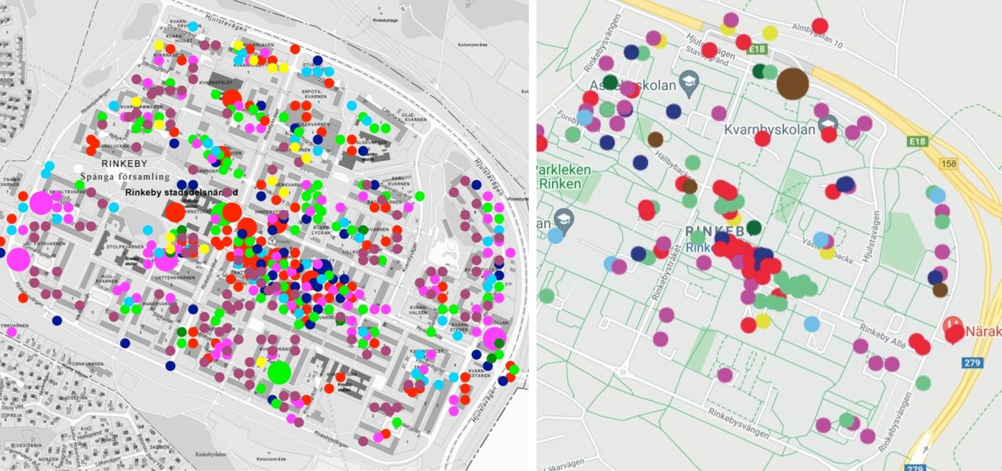 - När vi tittar på utvecklingen över tid ser vi en tydlig förändring i brottsstatistiken. När vi jämför bilden från 2013 i Rinkeby med 2021, så ser vi en markant förändring mot det bättre, säger Jonathan Gustafsson Berg, säkerhetsstrateg hos Fastighetsägare i Järva.